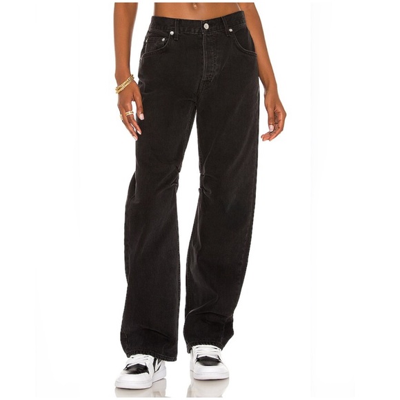 AALIYAH x REVOLVE Four Page  Denim Pant in Washed Black Size 24 LIMITED EDITION - Picture 2 of 2